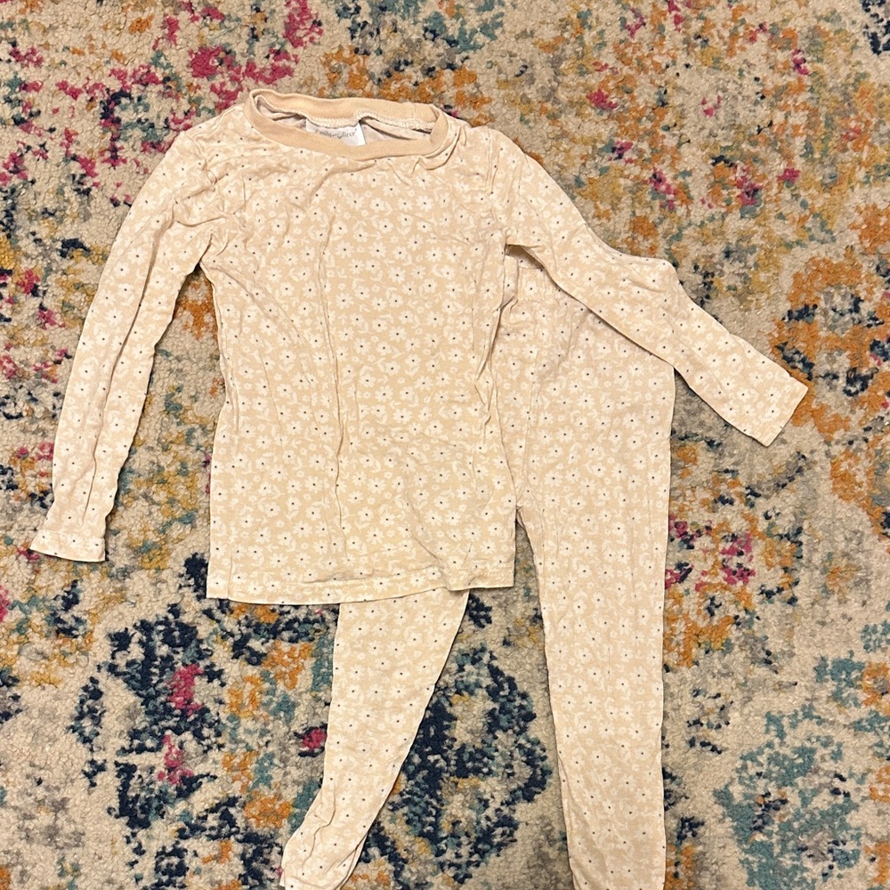 Bamboo Floral neutral pajama set